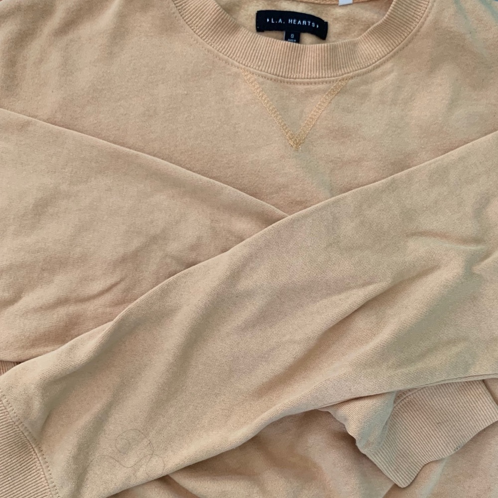 LA HEARTS MUSTARD YELLOW CREW NECK